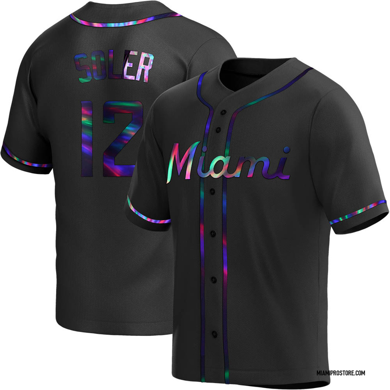 Jorge Soler Youth Nike White Miami Marlins Home Replica Custom Jersey Size: Large