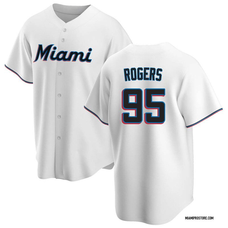 Youth Miami Marlins Trevor Rogers #28 White Replica Baseball Jersey