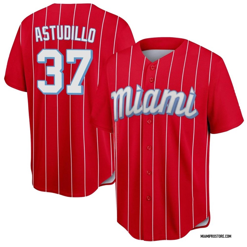Willians Astudillo Youth Miami Marlins 2021 City Connect Jersey - Red ...